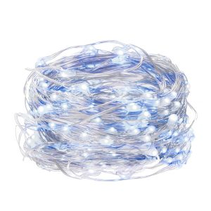 Lampki choinkowe 20 LED druciki mikro białe, niebieskie 335977 Lampki choinkowe 20 LED druciki mikro białe, niebieskie 335977