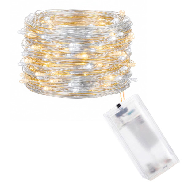Lampki choinkowe 20 LED druciki mikro na baterie 335967
