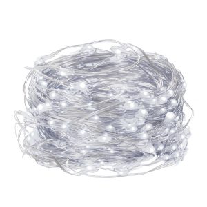 Lampki choinkowe 200 LED druciki na prąd białe zimne 335932 Lampki choinkowe 200 LED druciki na prąd białe zimne 335932