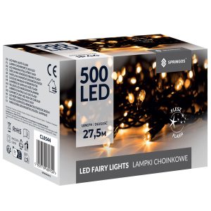 Lampki choinkowe 27,5 m biały ciepły + flash 500 LED IP44 371515 Lampki choinkowe 27,5 m biały ciepły + flash 500 LED IP44 371515