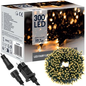Lampki choinkowe 300 LED 15 m biały ciepły zewnętrzne 347135 Lampki choinkowe 300 LED 15 m biały ciepły zewnętrzne 347135