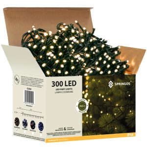 Lampki choinkowe 300 led biały ciepły 25,5m oświetlenie IP44 335943 Lampki choinkowe 300 led biały ciepły 25,5m oświetlenie IP44 335943