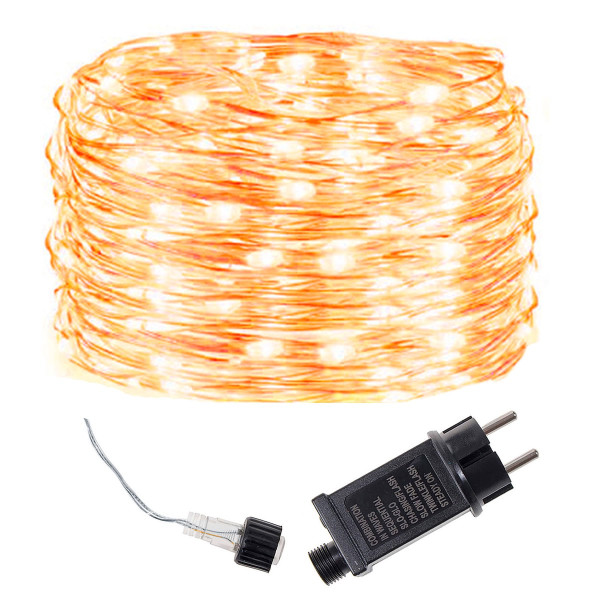 Lampki choinkowe 300 led druciki na prąd biały ciepły 373158