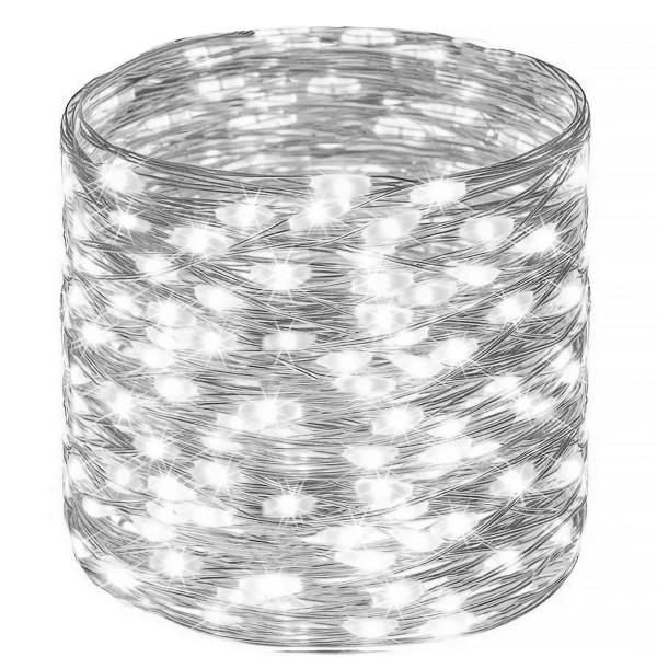 Lampki choinkowe 300 led druciki na prąd biały zimny 335928