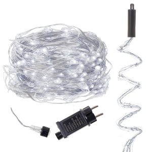 Lampki choinkowe 300 LED na prąd włosy anioła zimny biały 336143 Lampki choinkowe 300 LED na prąd włosy anioła zimny biały 336143