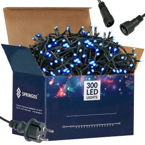 Lampki choinkowe 300 Led niebieski 25,5 m oświetlenie święta 325051 Lampki choinkowe 300 Led niebieski 25,5 m oświetlenie święta 325051