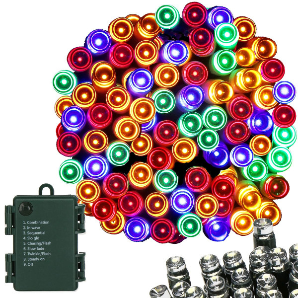 Lampki choinkowe 50 Led na baterie multikolor programator 325047