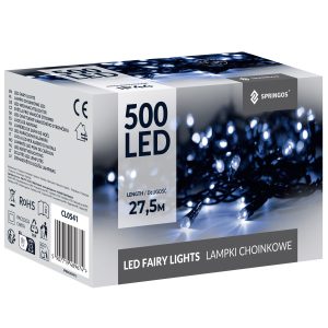 Lampki choinkowe 500 led niebieskie 27,5 m zewnętrzne IP44 371511 Lampki choinkowe 500 led niebieskie 27,5 m zewnętrzne IP44 371511