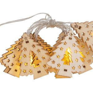 Lampki choinkowe Girlanda LED drewniane choinki CD009 381970 Lampki choinkowe Girlanda LED drewniane choinki CD009 381970