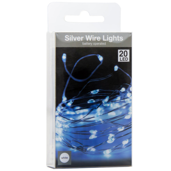 Lampki Girlanda 20 Led Zimna Biel Na Baterie 373360