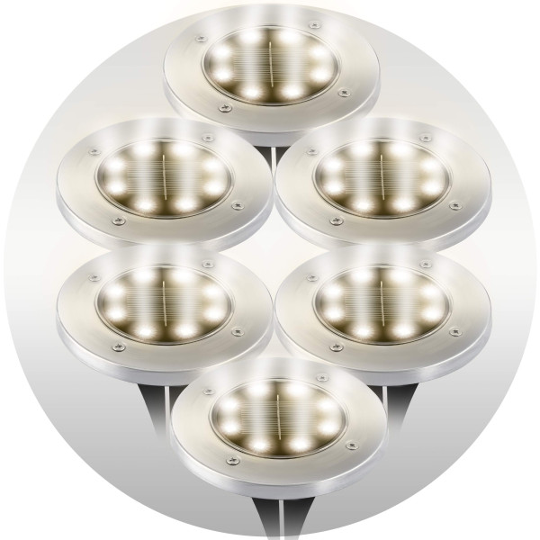 Lampki solarne do ogrodu naziemne wbijane Ilumen led 6szt. 334769