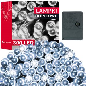 Lampki świąteczne 300 led zimny biały 22,5 m oświetlenie 336157 Lampki świąteczne 300 led zimny biały 22,5 m oświetlenie 336157