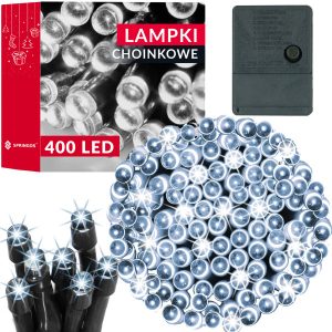 Lampki świąteczne 400 led biały zimny 27,5 m IP20 347126 Lampki świąteczne 400 led biały zimny 27,5 m IP20 347126