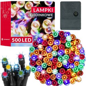 Lampki świąteczne 500 Led multikolor 34,5 m oświetlenie 336154 Lampki świąteczne 500 Led multikolor 34,5 m oświetlenie 336154