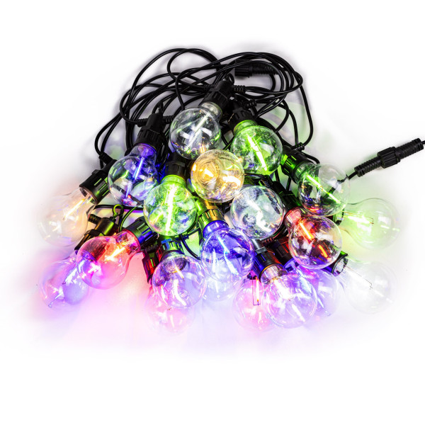 Lampki żarówki 20 Led oświetlenie zewnętrzne girlanda 13 m multikolor 812374