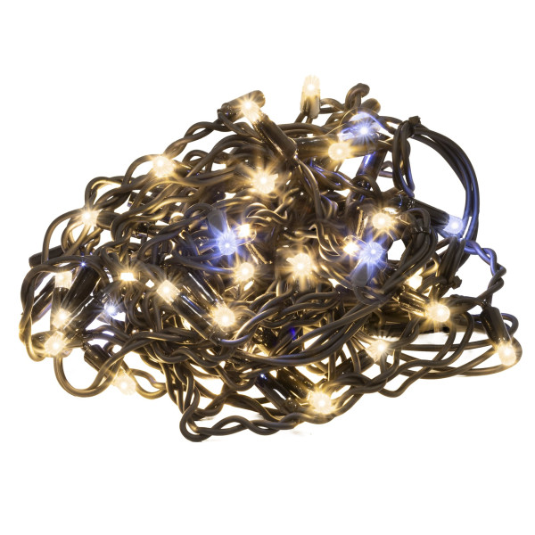 Lampki zewnętrzne 2,5m PRO 50 LED kurtyna, sople ciepły biały + zimny biały 812370