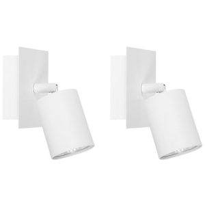 Lampy ścienne kinkiet regulowane białe 82735