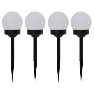 Lampy solarne ogrodowe, 4 szt. 243644 Lampy solarne ogrodowe, 4 szt. 243644