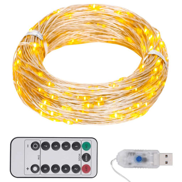 Łańcuch lampek LED Ciepła biel 15 m vidaXL 402111