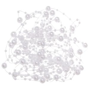 Łańcuch na choinkę z pereł 3-8mm ozdoba świąteczna biały 336182 Łańcuch na choinkę z pereł 3-8mm ozdoba świąteczna biały 336182