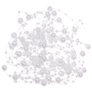 Łańcuch na choinkę z pereł 5-10mm ozdoba świąteczna biała 336181 Łańcuch na choinkę z pereł 5-10mm ozdoba świąteczna biała 336181