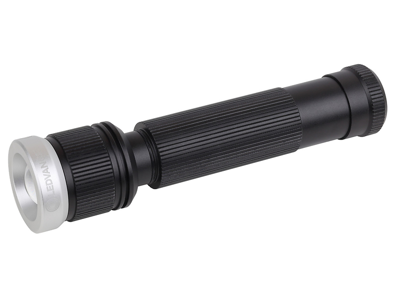 Latarka taktyczna LED aluminiowa czarna 253766