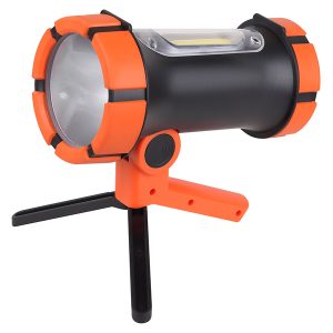 Latarka ze stojakiem LED czarno-pomarańczowa 253768 Latarka ze stojakiem LED czarno-pomarańczowa 253768