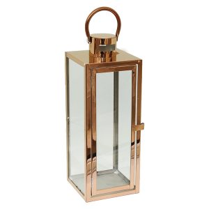 Latarnia metalowa Barcelona L 50 cm miedziana 47766 Latarnia metalowa Barcelona L 50 cm miedziana 47766