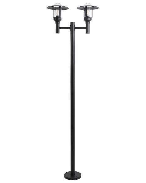 Latarnia ogrodowa metalowa czarna 376372