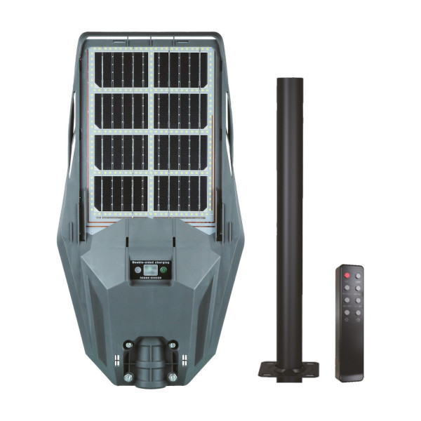 Latarnia solarna zimna barwa LED 300W czujnik ruchu pilot IP65 Eko-Light 918066
