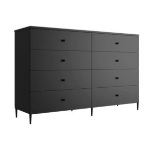 Lavre 2 8S Komoda Czarny Mat 150X96,5X42Cm 939756 Lavre 2 8S Komoda Czarny Mat 150X96,5X42Cm 939756