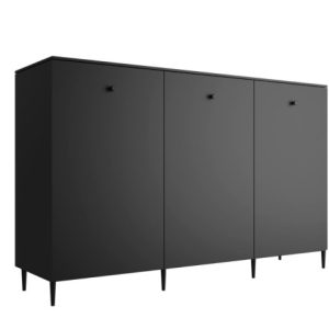 Lavre 3D Komoda Czarny Mat 150X96,5X42Cm 939743 Lavre 3D Komoda Czarny Mat 150X96,5X42Cm 939743