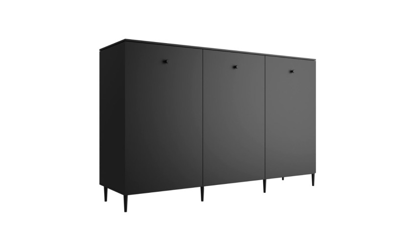 Lavre 3D Komoda Czarny Mat 150X96,5X42Cm 939743
