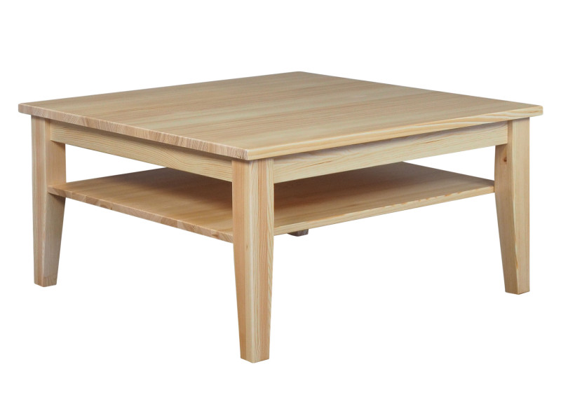 Ława 100x100 z drewna litego GRANDS, kolor sosnowy 147029