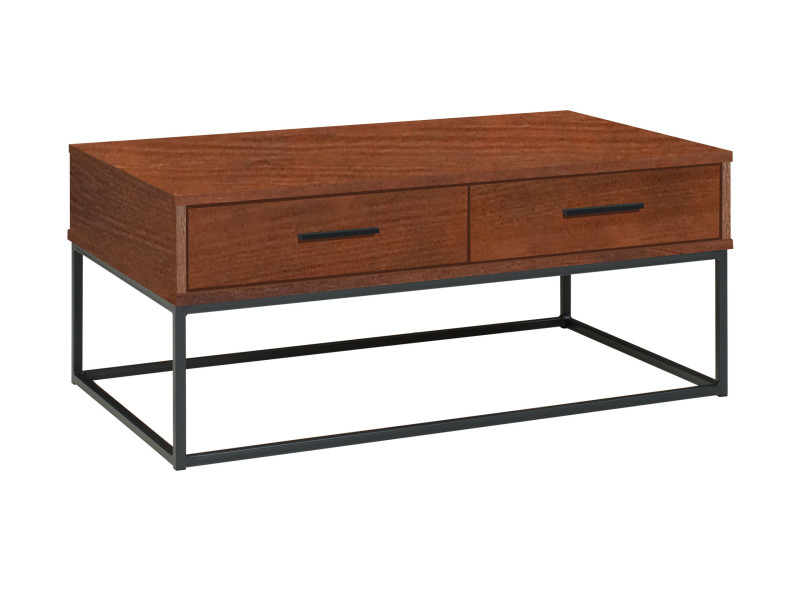 Ława 120 cm Sydney I drewniana loft 4 szuflady, kolor kasztan 670024