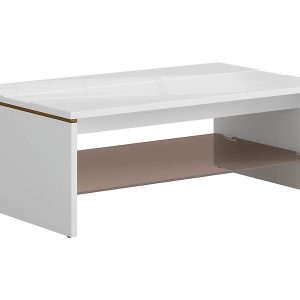 Ława Azteca Trio 110×65 ze szklaną półką dąb canterbury/biały 29902 Ława Azteca Trio 110×65 ze szklaną półką dąb canterbury/biały 29902