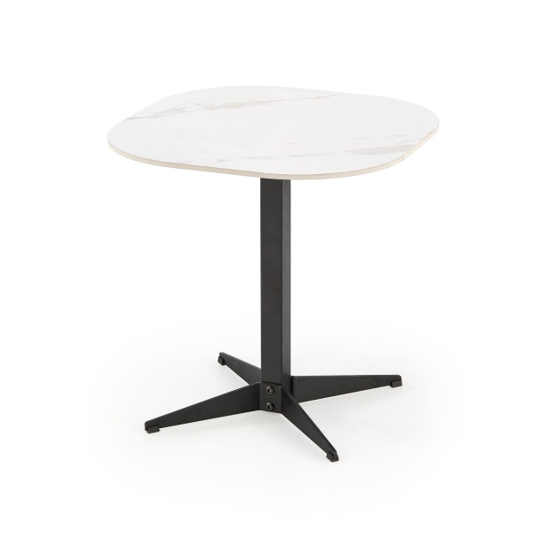 Ława BORNA S 50x50 biały marmur/czarna 874184