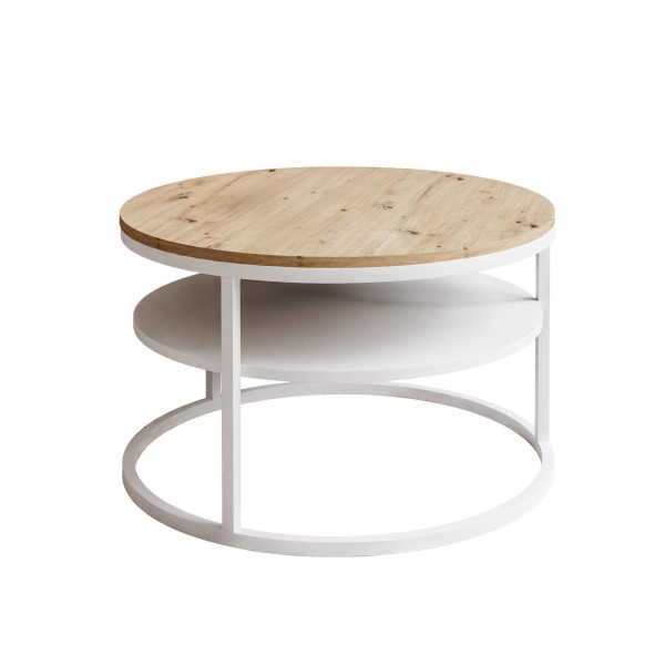 Ława CIRI SLIM z półką biały/artisan 220936