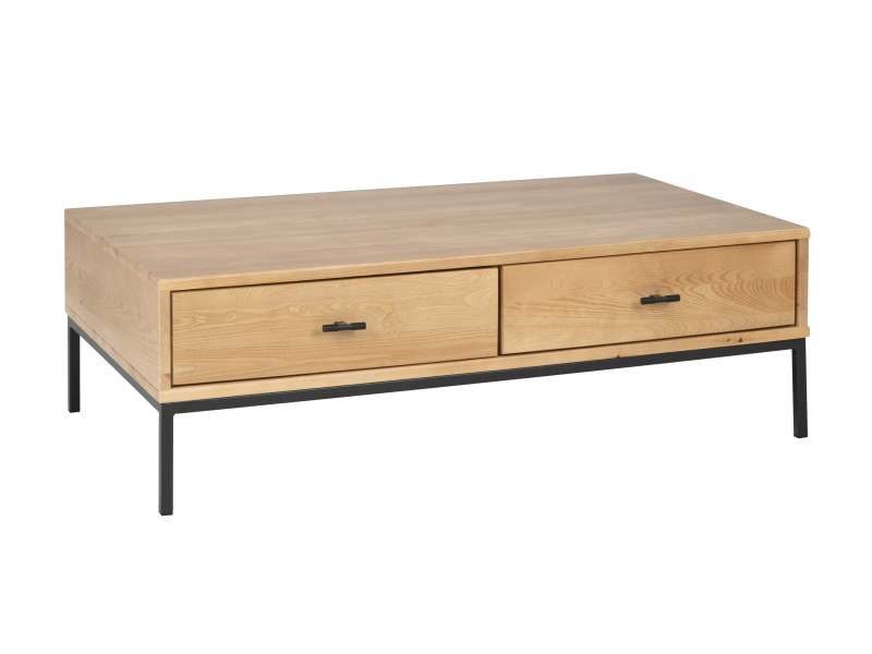 Ława drewno i metal SIRIO LOFT, kolor dębowy 147030