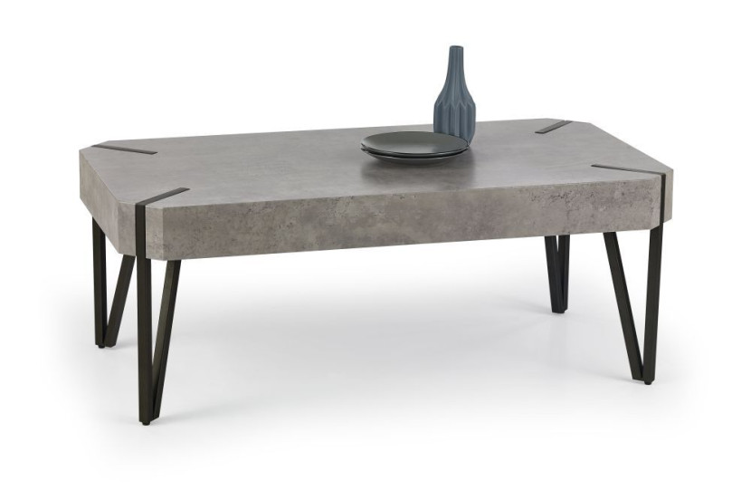 Ława EMILY 110x60 beton/czarny 840843