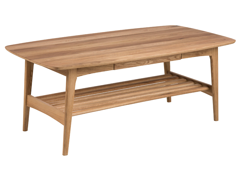 Ława Emma 130x70 z półką fornir dębowy 49435