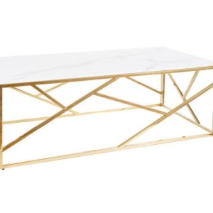 Ława ESCADA A II 120×60 biały marmur/złota 840894 Ława ESCADA A II 120×60 biały marmur/złota 840894