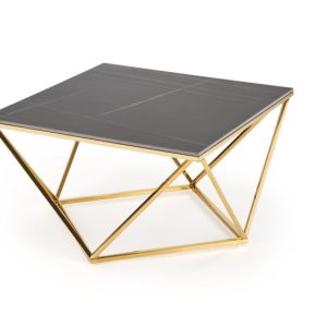Ława FELICIA 80×80 czarny marmur/złota 874109 Ława FELICIA 80×80 czarny marmur/złota 874109