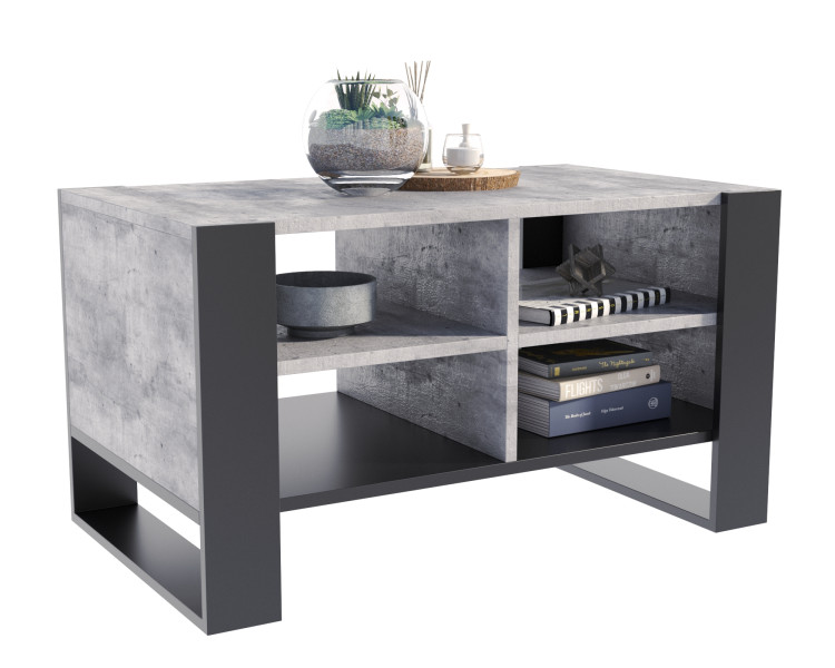 Ława Figa beton/czarny 651419