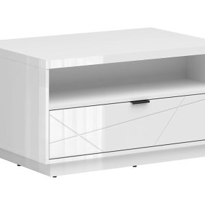 Ława Forn 90×60 z szufladą biały połysk 48614 Ława Forn 90×60 z szufladą biały połysk 48614