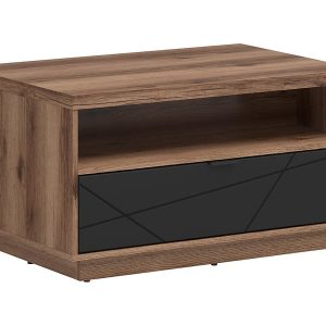Ława Forn 90×60 z szufladą dąb delano ciemny/czarny mat 48617 Ława Forn 90×60 z szufladą dąb delano ciemny/czarny mat 48617