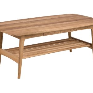 Ława Freja wood 130 cm z półką i szufladą, Oak oiled 777264 Ława Freja wood 130 cm z półką i szufladą, Oak oiled 777264