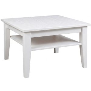 Ława Grands 80×80 z drewna litego, kolor biały 682164