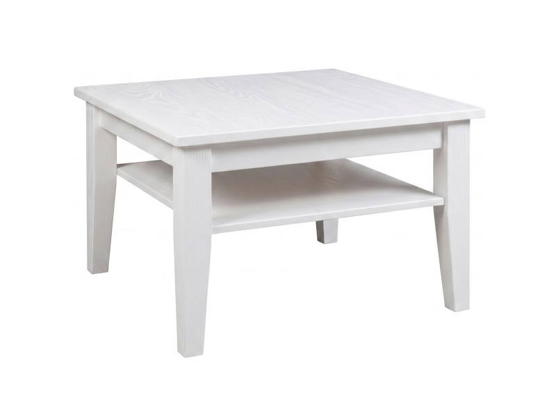Ława Grands 80x80 z drewna litego, kolor biały 682164
