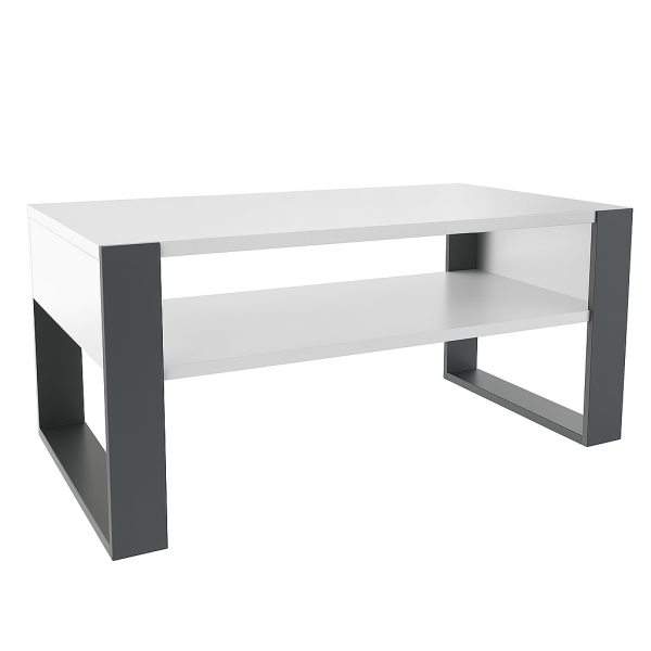 Ława Kaja 120 biało/czarna 643252